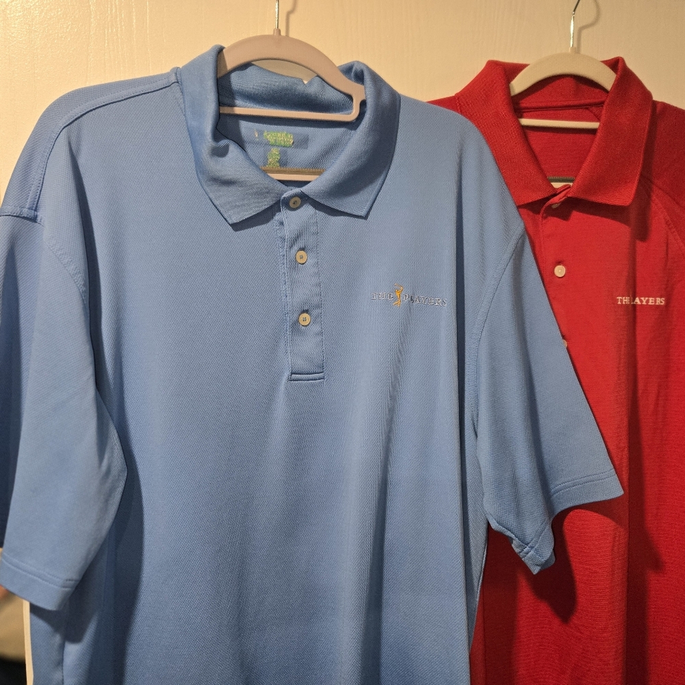 2 TPC Sawgrass "Players" XL Golf Polo Shirts